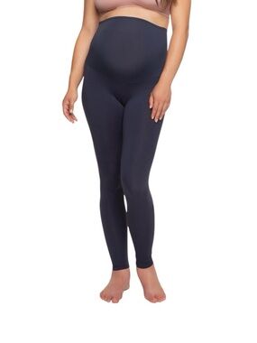 Felina Velvety Soft aMaternity Leggings in navy charcoal size large